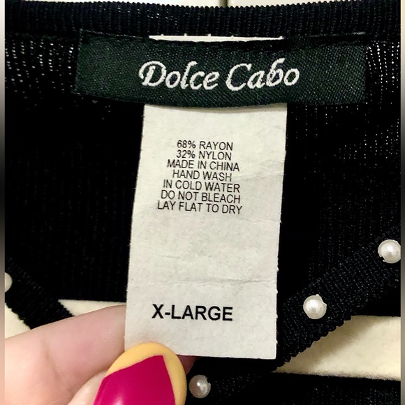 Vintage Pearl Drop Dolce Cabo Shirt Tag size XL fits more like M - L - Picture 4 of 8